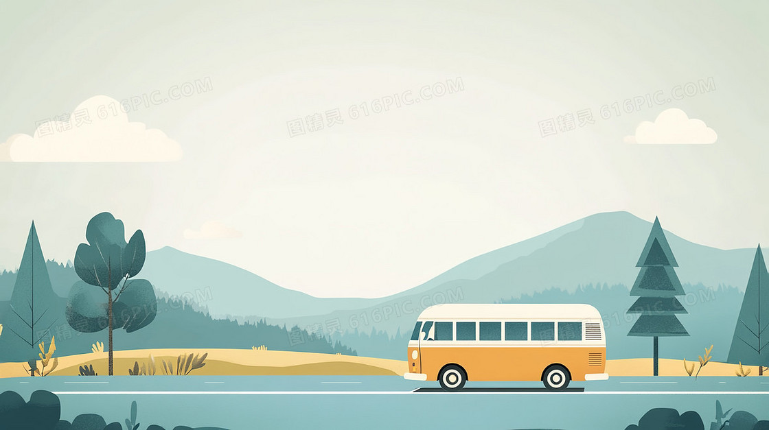 交通公交车简洁背景