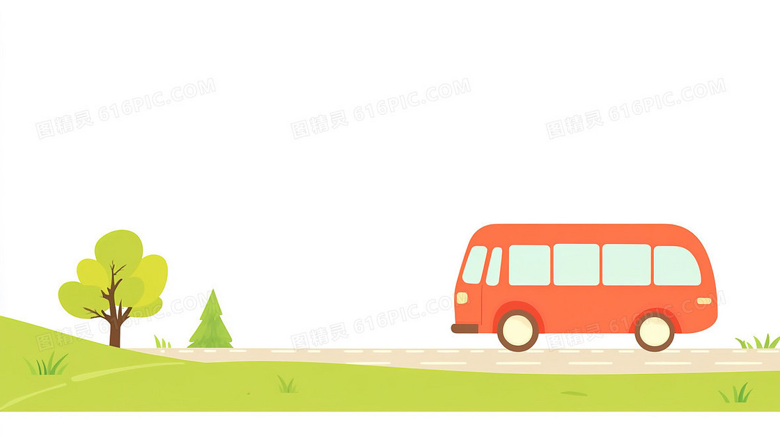 交通公交车简洁背景