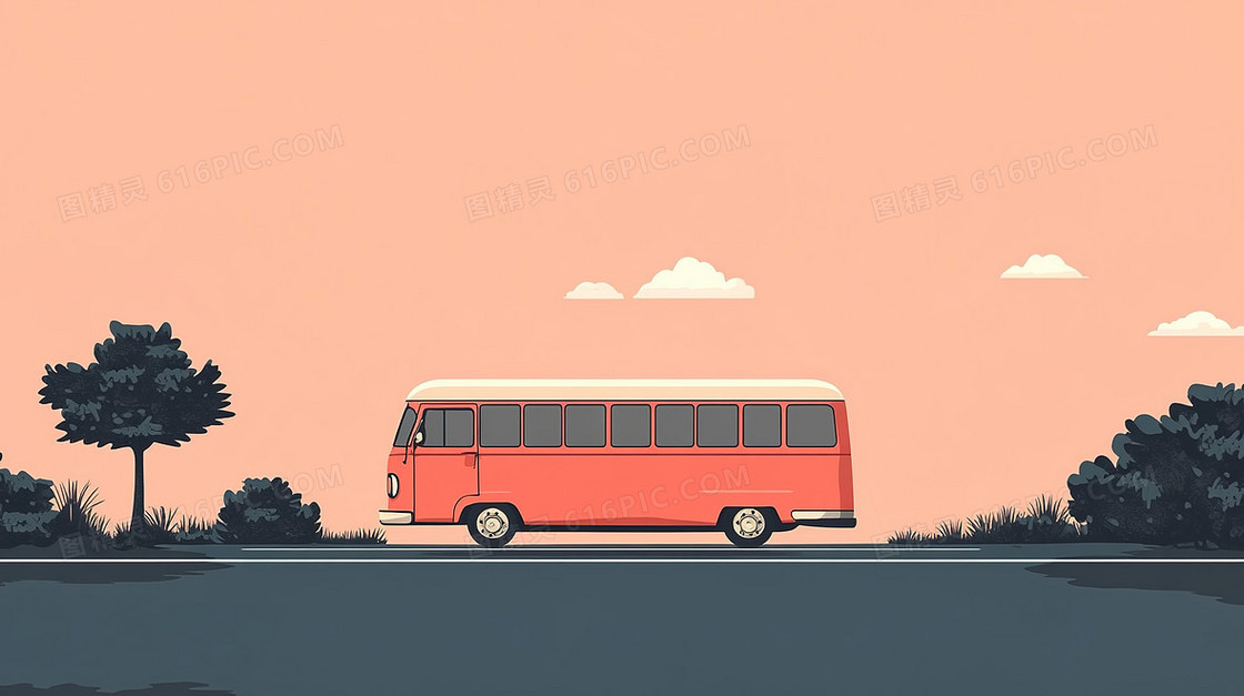 交通公交车简洁背景