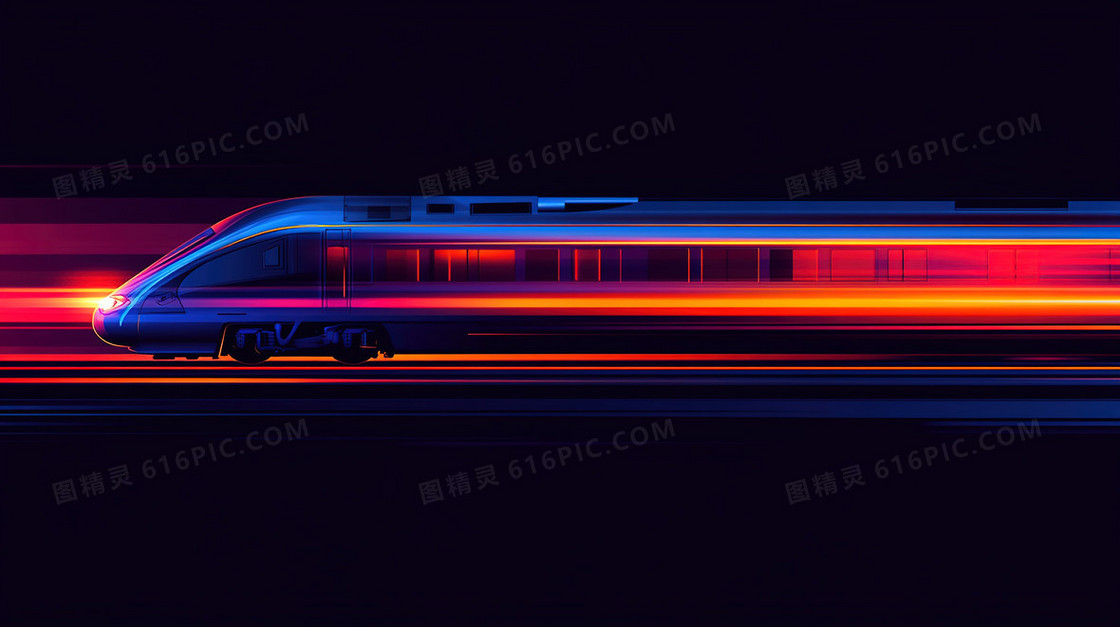 简约高铁交通背景