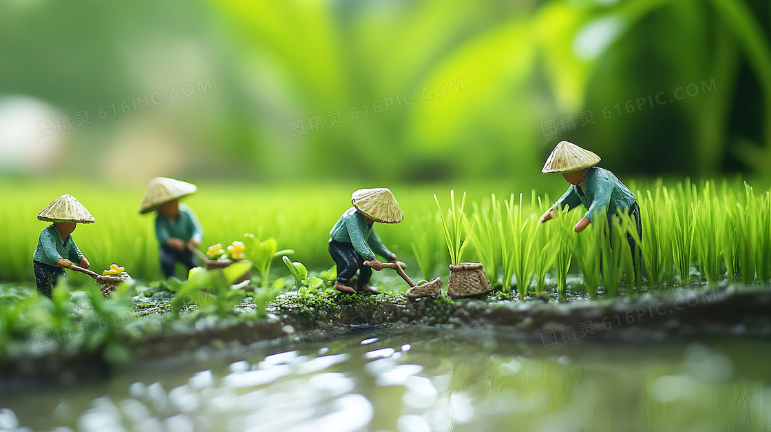 微缩小人种田背景