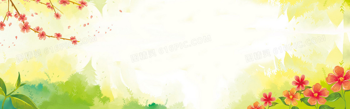 唯美 清新banner背景