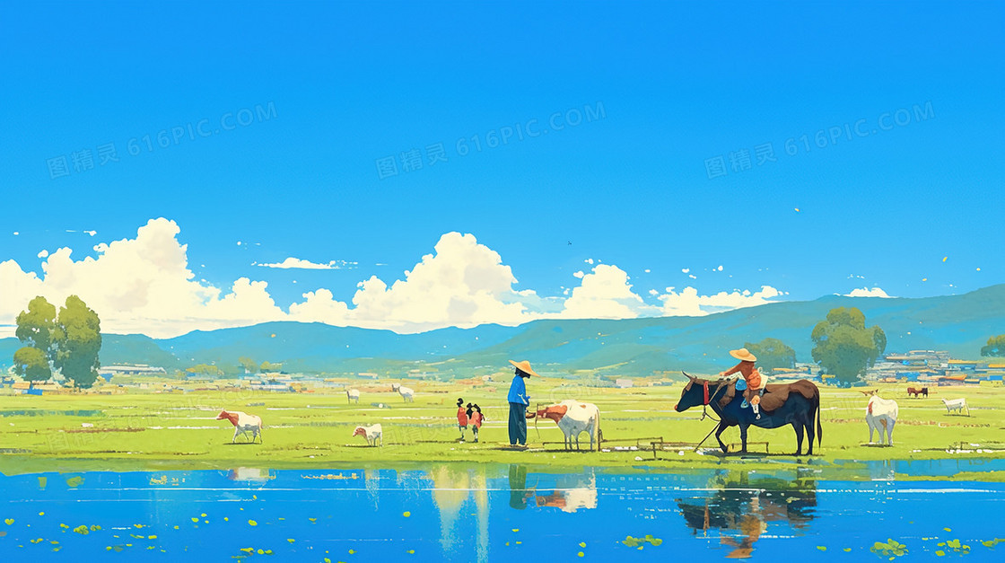 畜牧业牛简洁背景