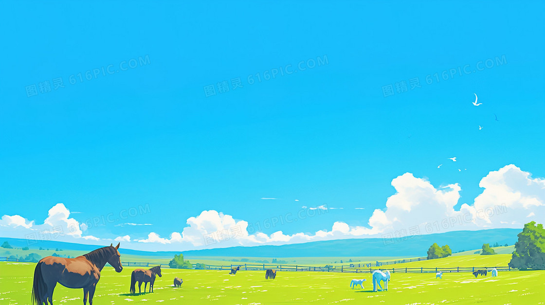 畜牧业马简洁背景