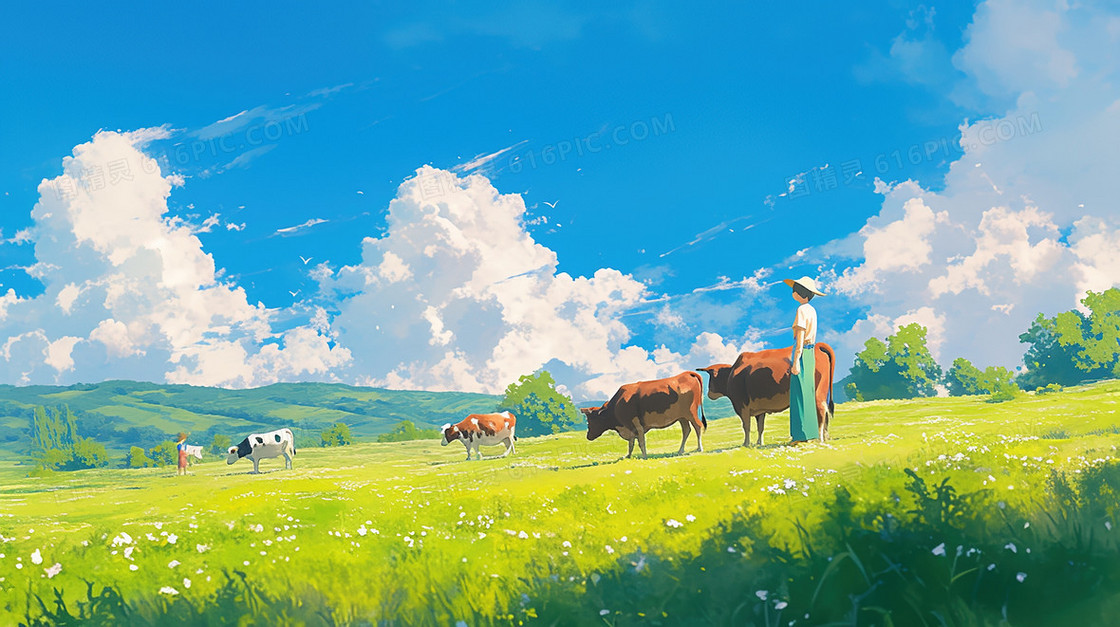 畜牧业牛简洁背景