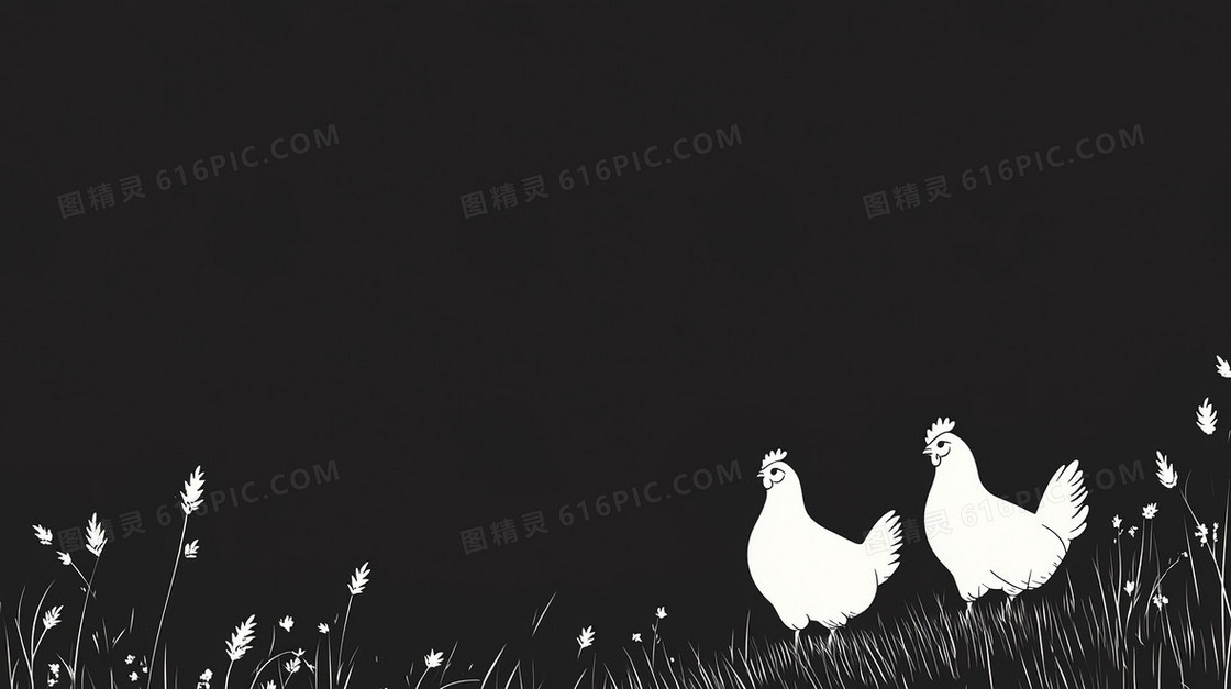 畜牧业养鸡简洁背景