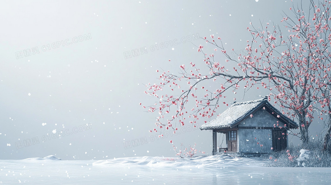 简约中国风房屋背景