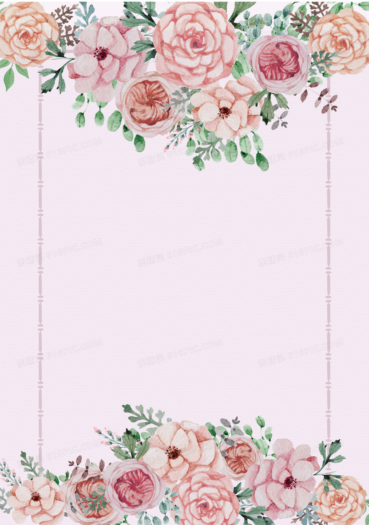 清新水彩花卉水牌jpgai唯美浪漫彩绘花卉矢量背景3333 × 3333jpgai