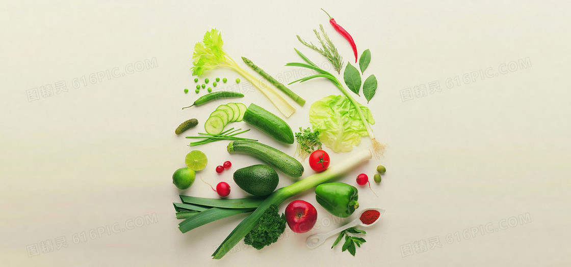清新文艺蔬菜瓜果美食淘宝背景