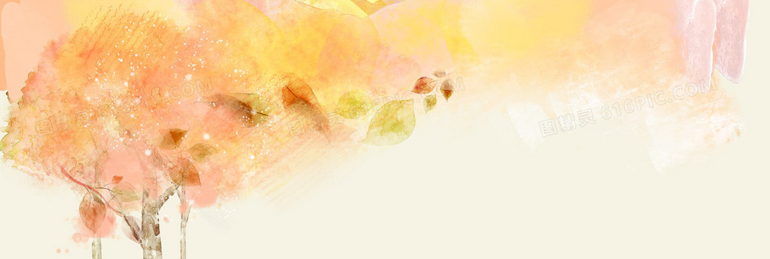 唯美手绘banner背景