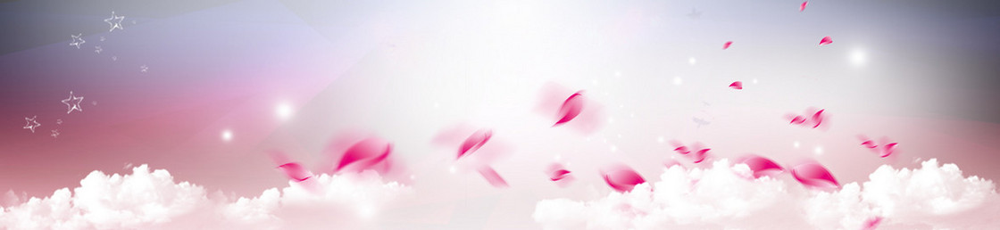 电商主题花瓣唯美背景banner