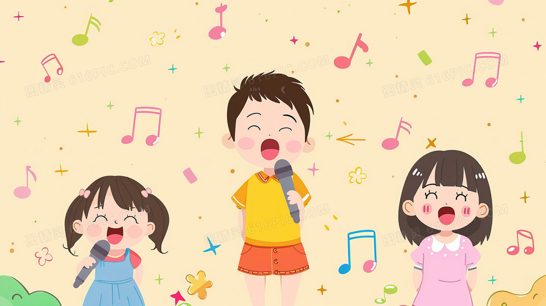 声乐兴趣班培训班托管班背景