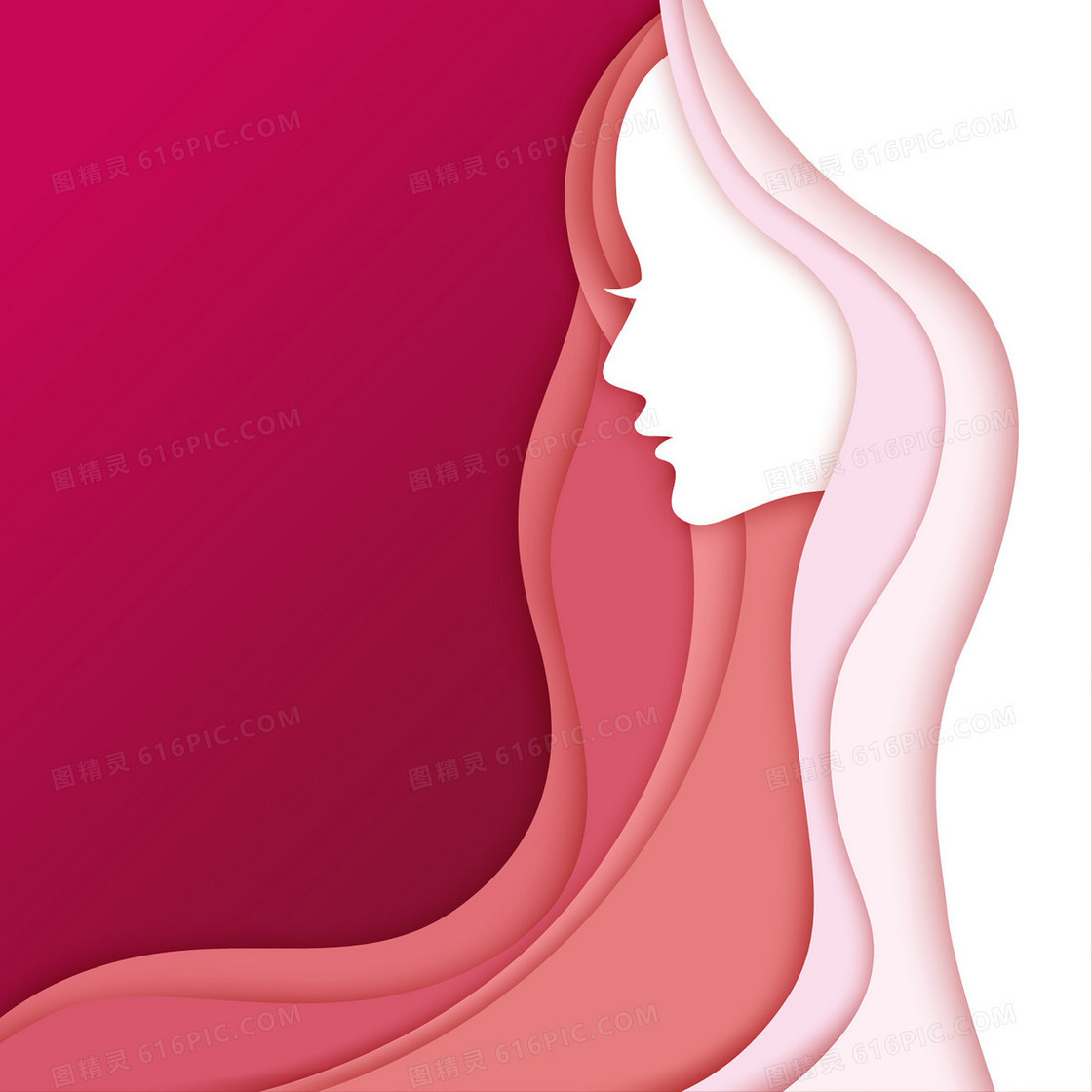 女人节妇女节三八节美容粉色海报背景素材