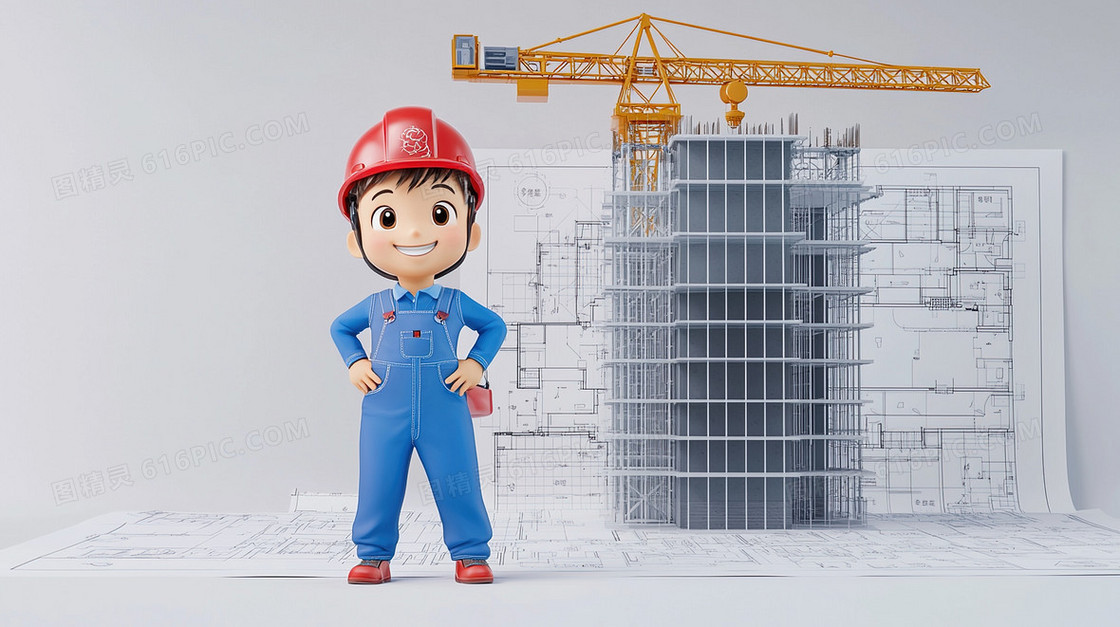 现代科技建筑3D效果图背景