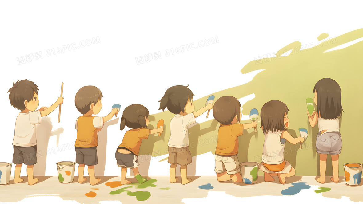 插画风格少儿绘画培训班背景背景图片下载_3000x1687像素JPG格式_编号