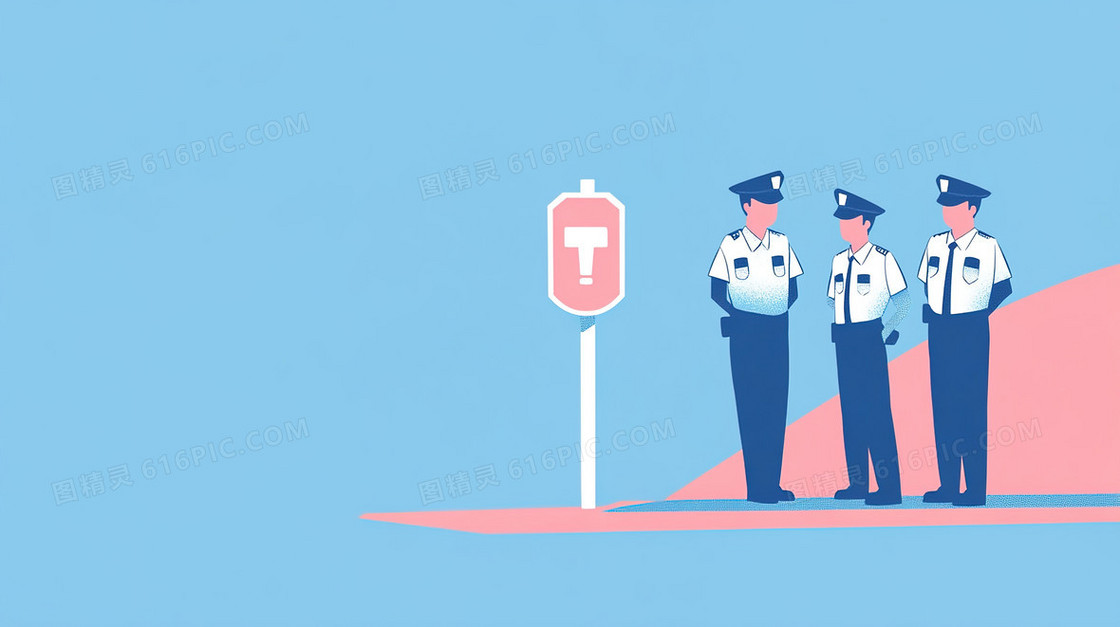 职业人物交警背景
