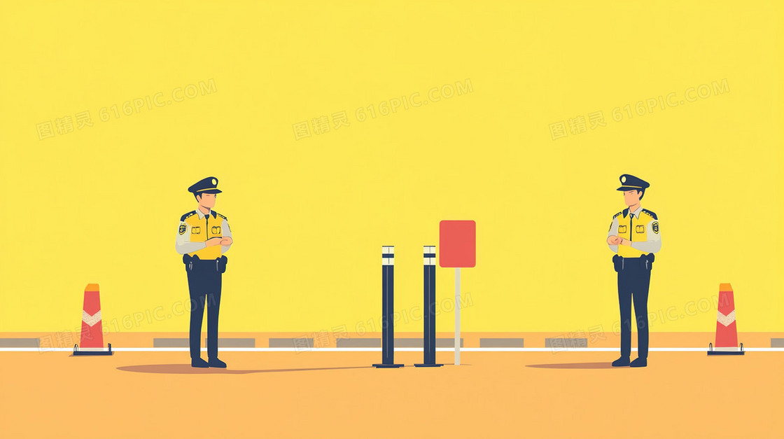 职业人物交警背景