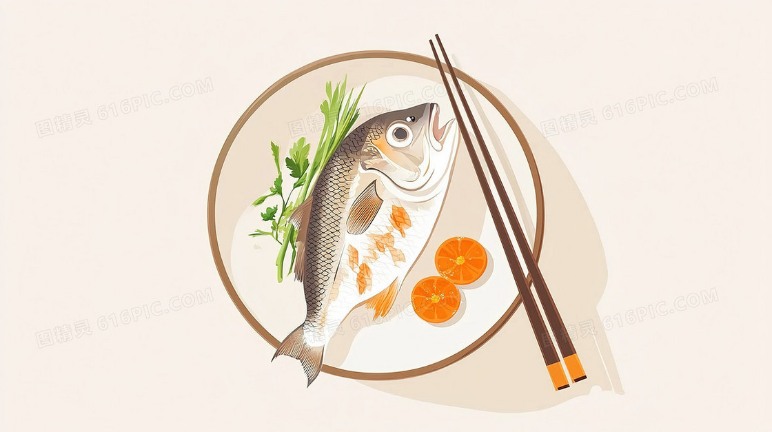家常美味清蒸鱼背景