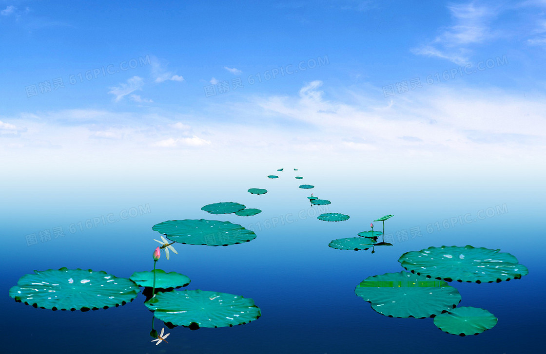 蓝色背景渐远背景素材