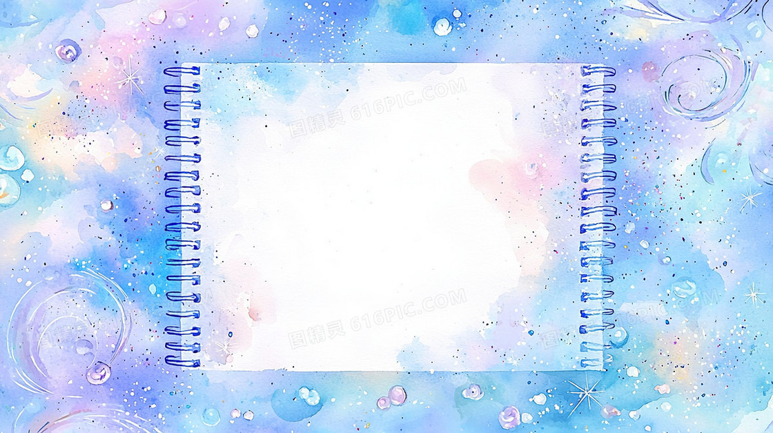 水彩画几何体装饰画背景