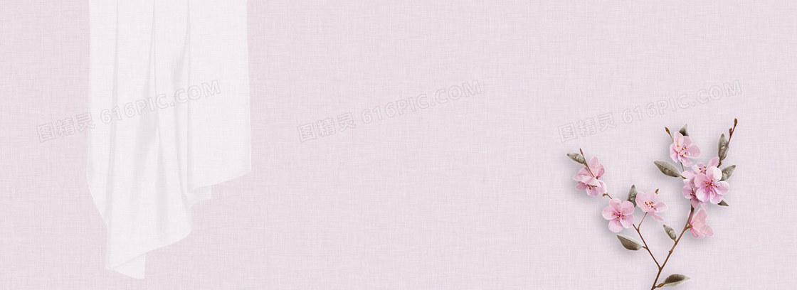 桃花质感淘宝女装背景