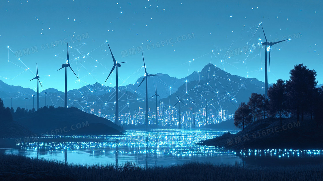 环保科技发电合成背景