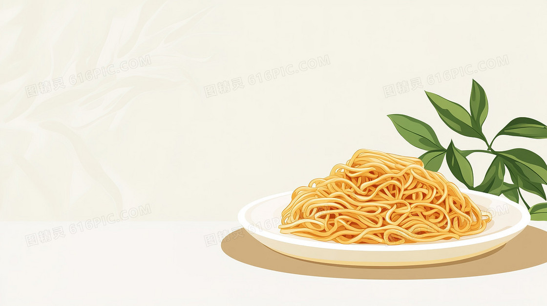 简约美味拌面背景