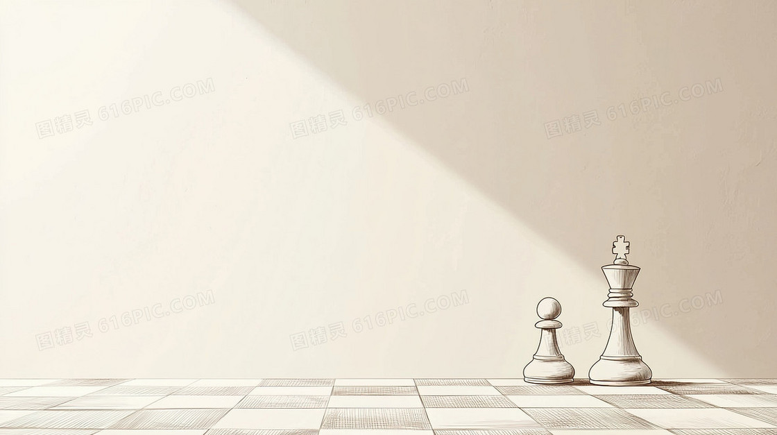 手绘博弈棋盘背景
