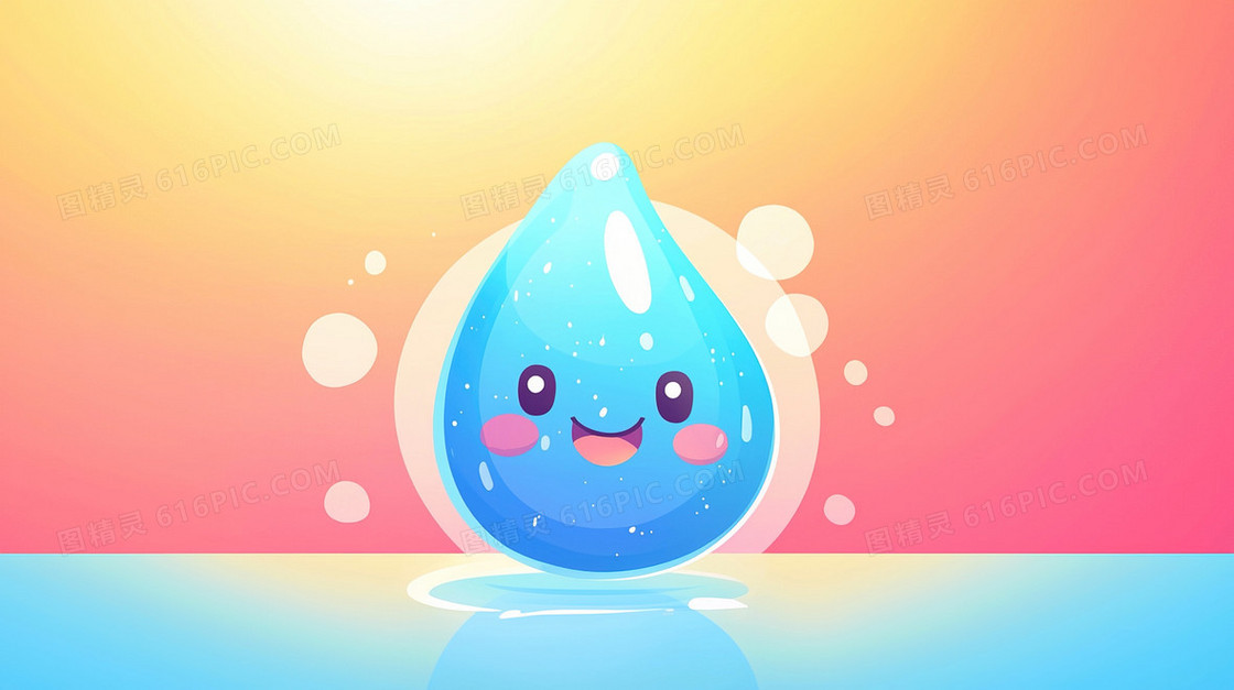 简约卡通水滴背景
