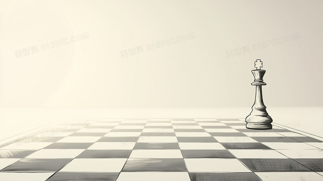手绘博弈棋盘背景