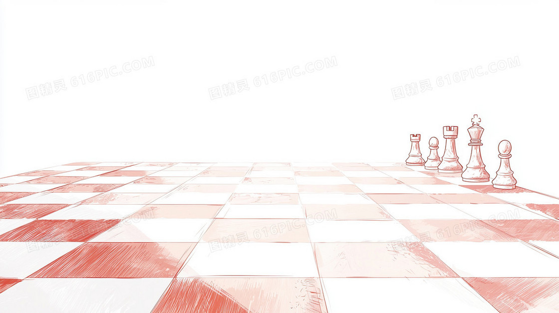 手绘博弈棋盘背景