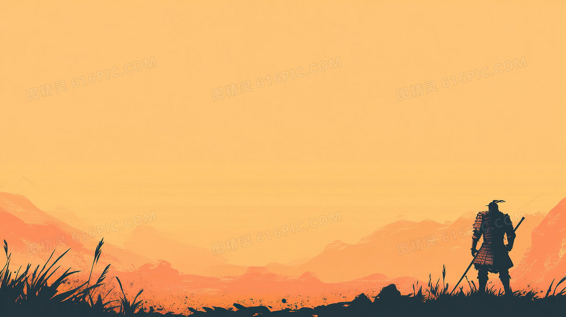 简约古风将军背景