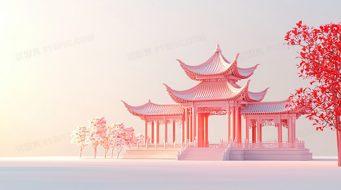 中国风古典建筑背景