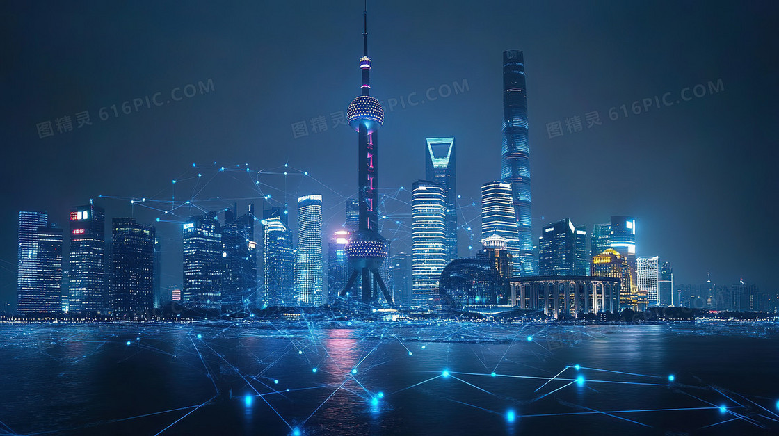 数字化未来都市背景