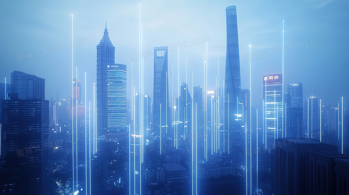 数字化未来都市背景