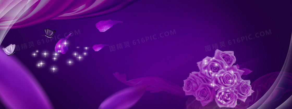 紫色淘宝海报素材 