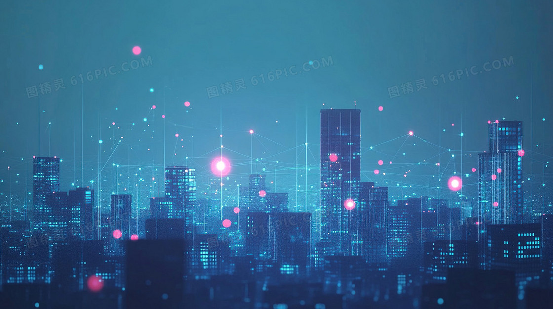 商务城市科技背景