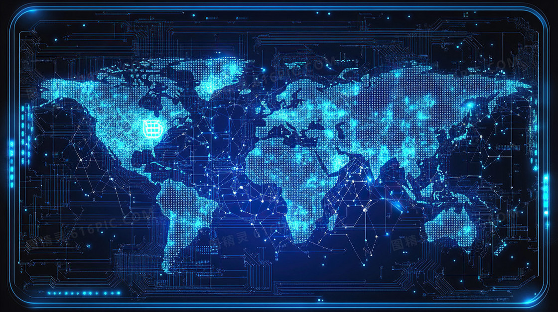 地图网络互联网商务科技背景