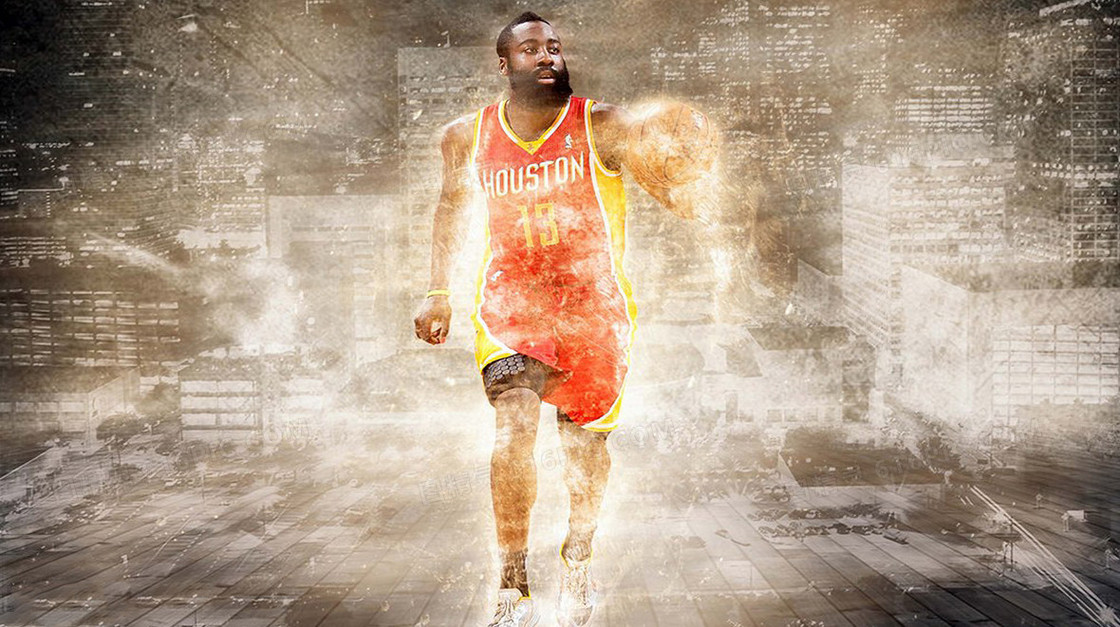 NBA球星詹姆斯·哈登海报