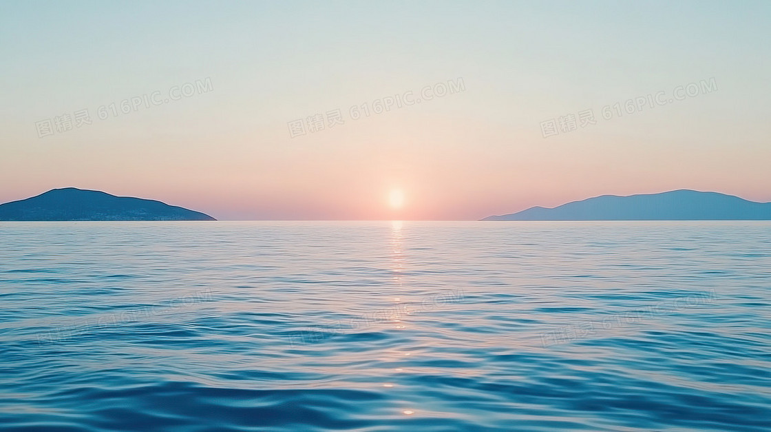 简约清新海面背景