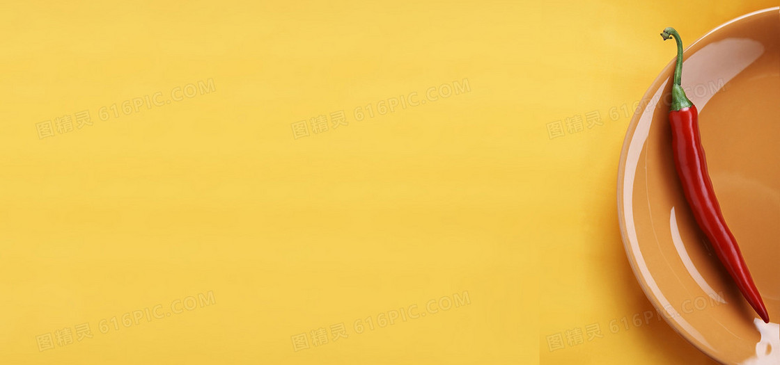 美食辣椒banner背景