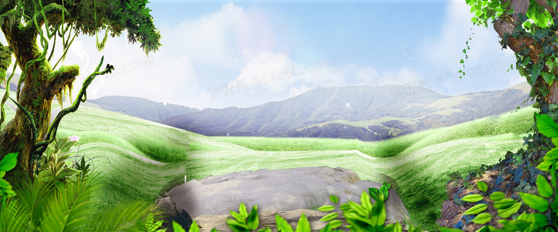淘宝唯美森林背景