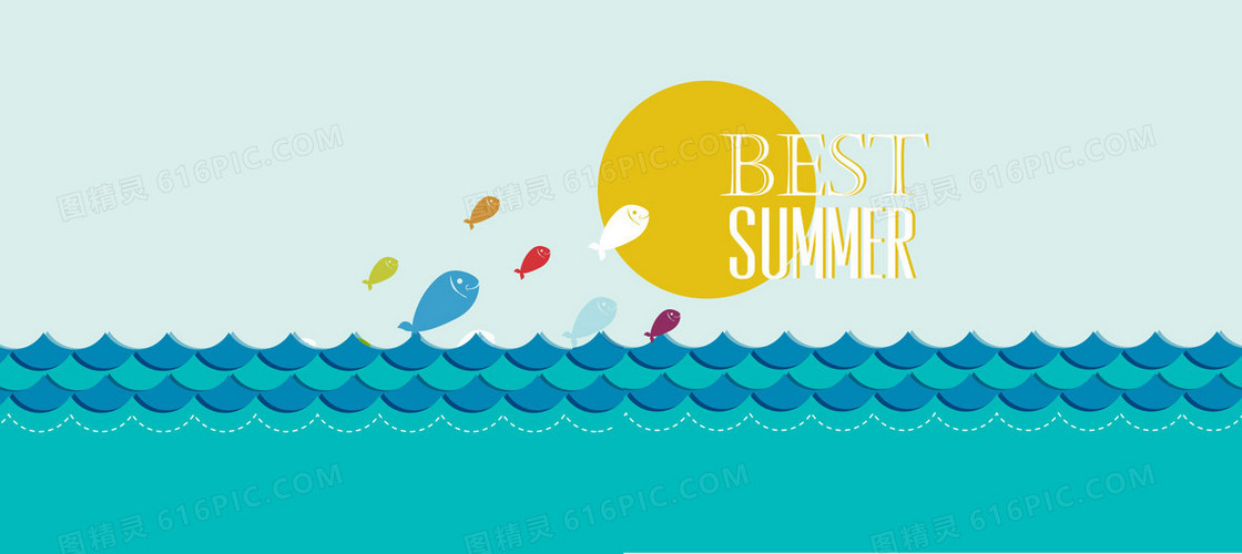 卡通可爱夏日背景banner