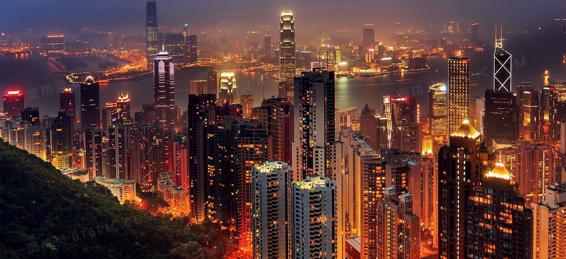 夜色城市海报背景