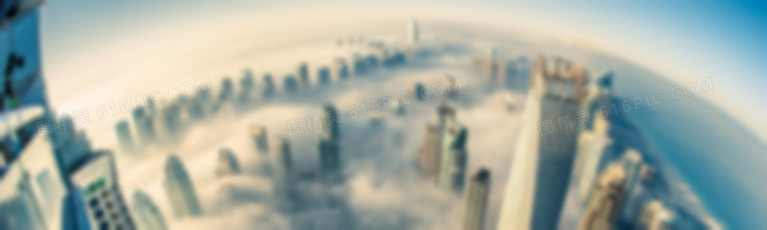 建筑虚化banner背景