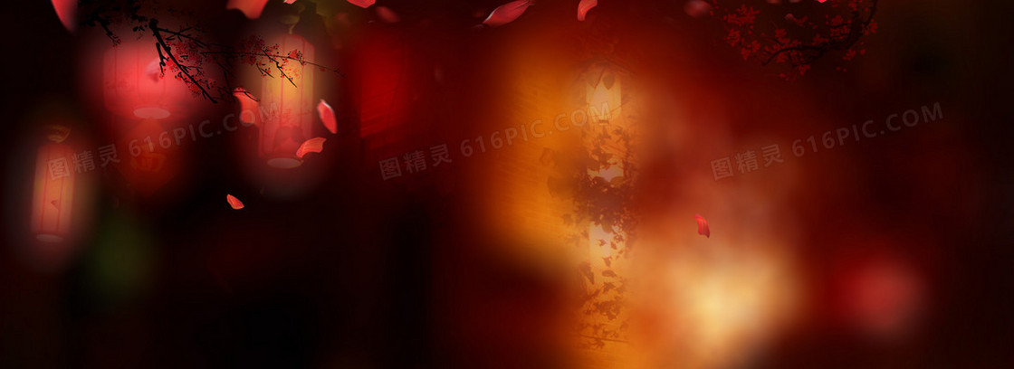 红色节节日氛围 花瓣背景