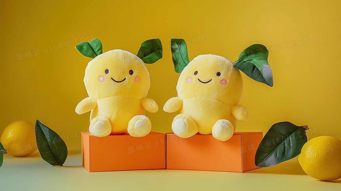 Q版橙子玩具背景