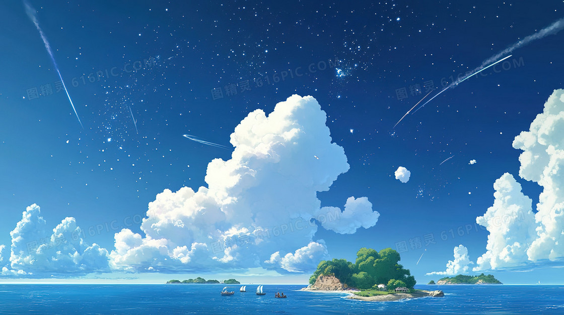 治愈云海简洁背景