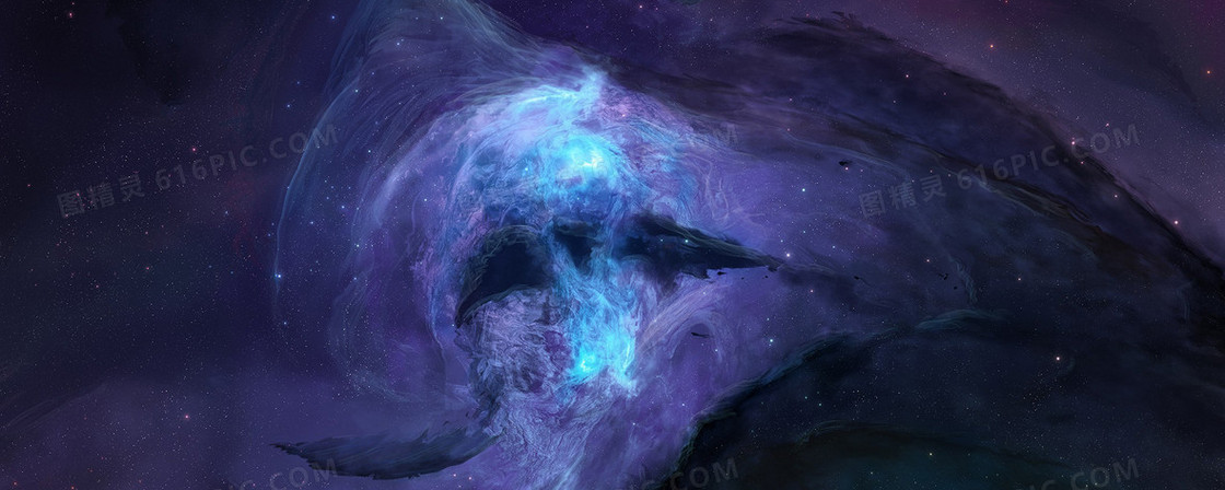 紫色宇宙星空背景