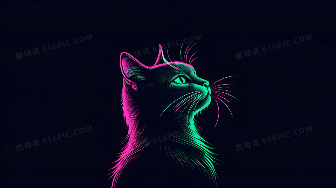 简约创意动物猫背景